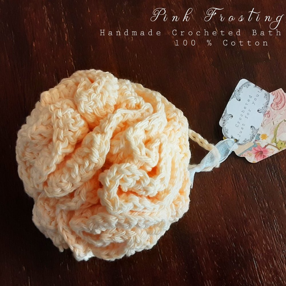 Handmade Crocheted Large Bath Pouf